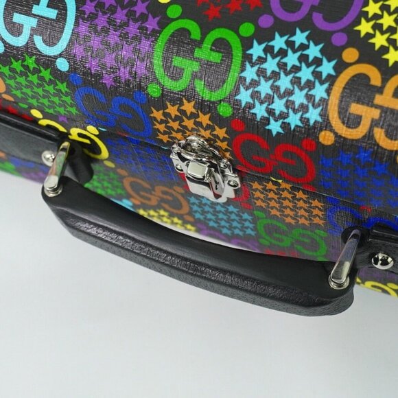 GUCCI GG Psychedelic 603765 Canvas Trunk Travel Suitcase Multicolor - Picture 6 of 12